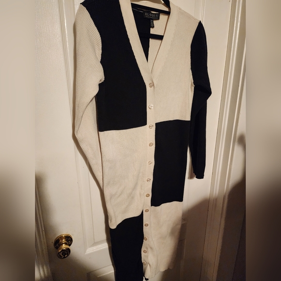 Eloquii Black And White Sweater Dress Size 14/16 - Picture 2 of 5